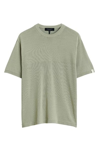 Shop Rag & Bone Nolan Crewneck Cotton Blend T-shirt In Tea