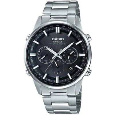 Pre-owned Casio Lineage Liw-m700d-1ajf Black Dial Tough Solar Atomic Radio Watch Men Watch