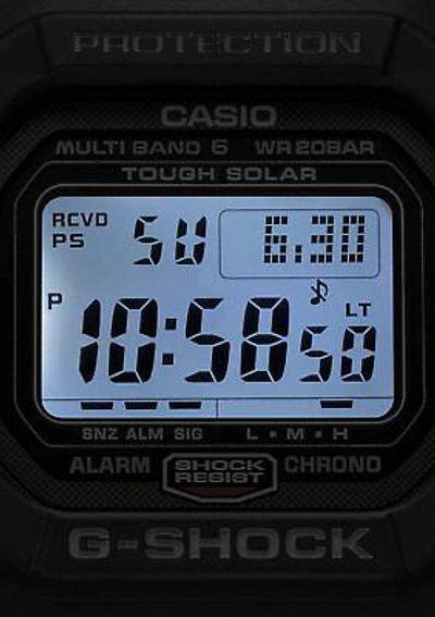 Pre-owned Casio G-shock Gw-5000u-1jf Black Solar Radio Digital Men's Watch With Box
