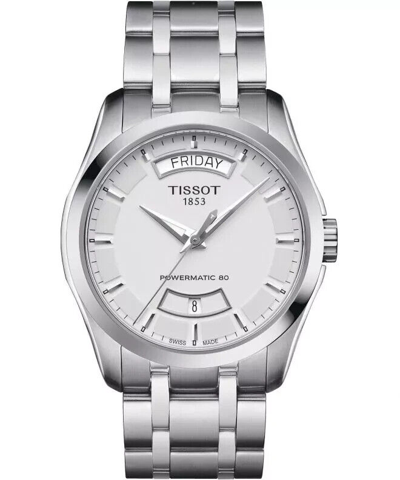 Pre-owned Tissot Couturier Automatic Silver Dial Watch - T0354071103101