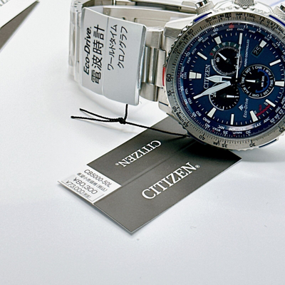 Pre-owned Citizen Promaster Sky Cb5000-50l Eco-drive Radio Watch Men's From Japan Blue