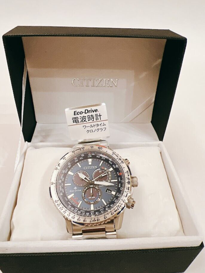 Pre-owned Citizen Promaster Sky Cb5000-50l Eco-drive Radio Watch Men's From Japan Blue