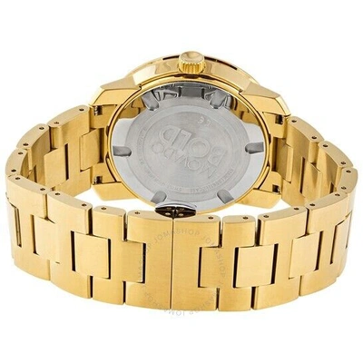 Pre-owned Movado Bold 3600582 Green Dial Gold Tone Stainless Steel Mens Watch
