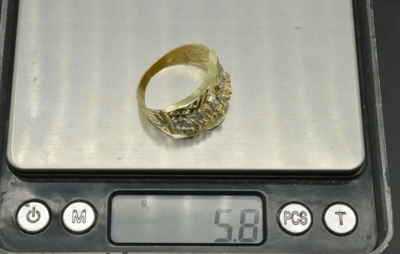 Pre-owned Head Real Solid 10k Yellow Gold Mens Last Supper  Nugget Ring 16.7mm All Sizes