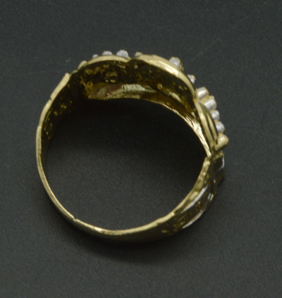 Pre-owned Head Real Solid 10k Yellow Gold Mens Last Supper  Nugget Ring 16.7mm All Sizes