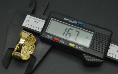 Pre-owned Head Real Solid 10k Yellow Gold Mens Last Supper  Nugget Ring 16.7mm All Sizes