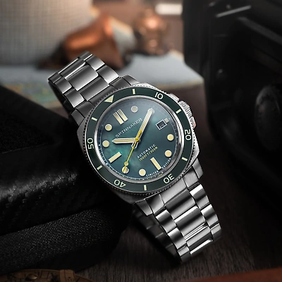 Pre-owned Spinnaker Hull Pearl Diver Automatic Limited Edition Stainless Steel 42mm Japane