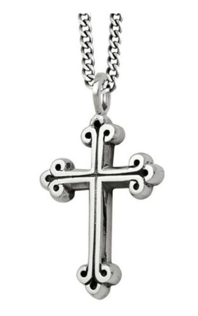 Pre-owned King Baby Studio King Baby Queen Medium Traditional Cross Pendant 925 K12-5046