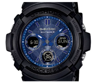 Pre-owned Casio G-shock Watch [domestic Genuine Product] Blue Paisley Series Awg-m100sbp-1ajf