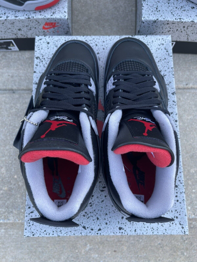 Pre-owned Jordan Size 11 -  4 Retro Bred Reimagined 2024 - Double Authenticated In Black
