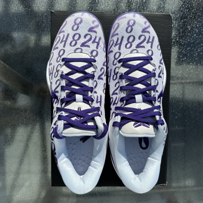 Pre-owned Nike Size 9.5 -  Kobe 8 Protro Low Court Purple - Double Authentication In White