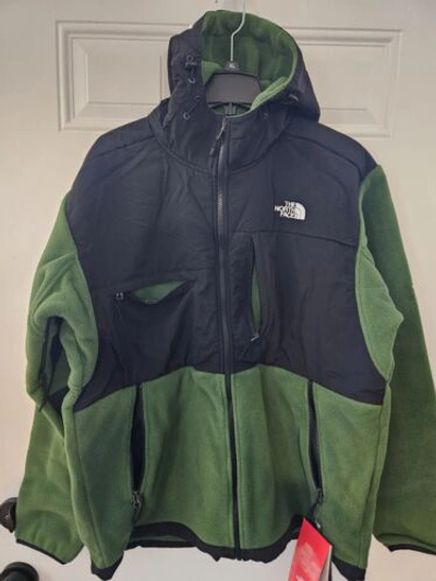 Pre-owned The North Face Jacket Mens Denali 2 Hoodie / Dead Stock Size Xl In Green & Black