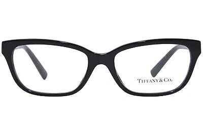 Pre-owned Tiffany & Co . Tf2233bf 8001 Eyeglasses Women's Black Full Rim Cat Eye 52mm In Demo