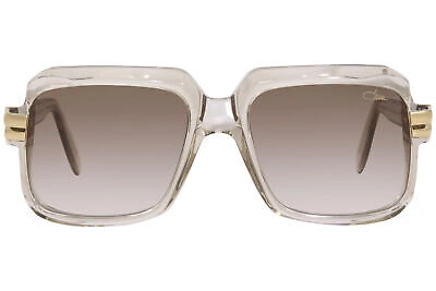 Pre-owned Cazal Legends 607 009 Sunglasses Greige Transparent/tan Gradient Lenses 56mm In Brown