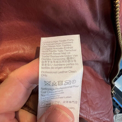 Pre-owned Madewell $525 Washed Leather Motorcycle Jacket Dusty Redwood Size S Nc112