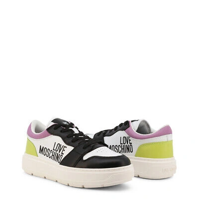 Pre-owned Moschino Sneakers Love  Ja15274g1giab Woman White 135838 Shoes Original Outlet