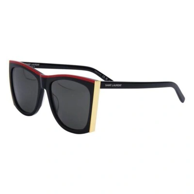 Pre-owned Saint Laurent Sl539 Paloma 001 Black/gray 58-18-145 Sunglasses