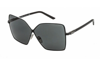 Pre-owned Prada Pr50ys 1ab5s0 Black/dark Grey 64-01-135 Sunglasses In Gray