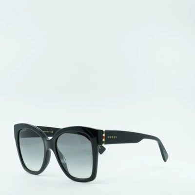 Pre-owned Gucci Gg0459s 001 Black/grey 54-19-145 Sunglasses In Gray