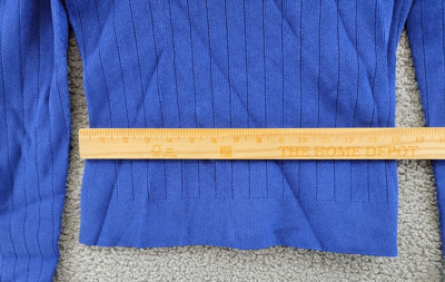 Pre-owned Balmain Knit Jumper With Gold Buttons Women's Blue Roll Turtleneck Eu 44