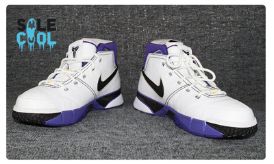 Pre-owned Nike Kobe 1 Protro ”81 Points” White Purple Lakers Aq2728-105 No Lid