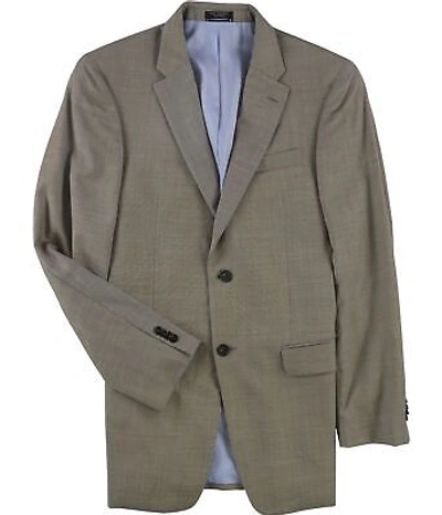 Pre-owned Tommy Hilfiger Mens Modern Fit Two Button Blazer Jacket In Brown