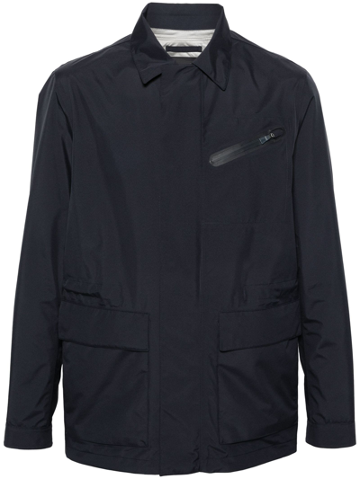 Shop Herno Navy Blue Lightweight Jacket