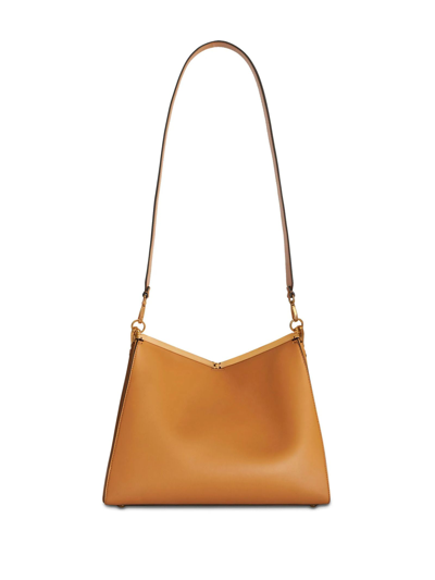 Shop Etro Light Brown Large Vela Shoulder Bag In Marrone