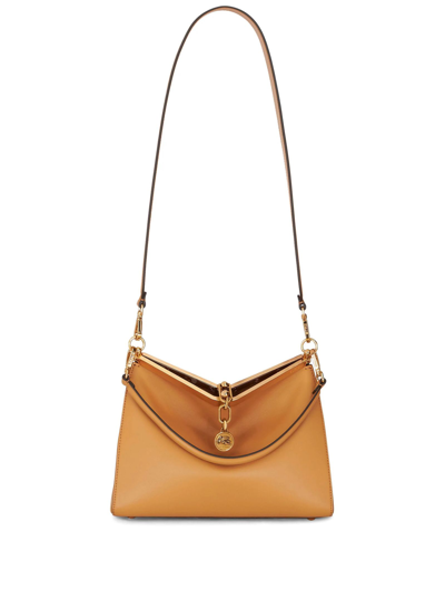 Shop Etro Light Brown Medium Vela Shoulder Bag In Marrone