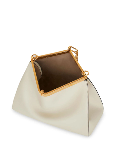 Shop Etro Cream Medium Vela Shoulder Bag In Bianco