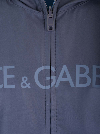 Shop Dolce & Gabbana Reversible Jacket In Blue