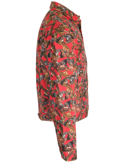 Shop Vivienne Westwood Allover Orb Printed Jacket In Multicolor