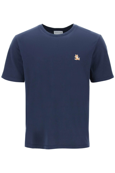 Shop Maison Kitsuné Chillax Fox T-shirt In Ink Blue (blue)