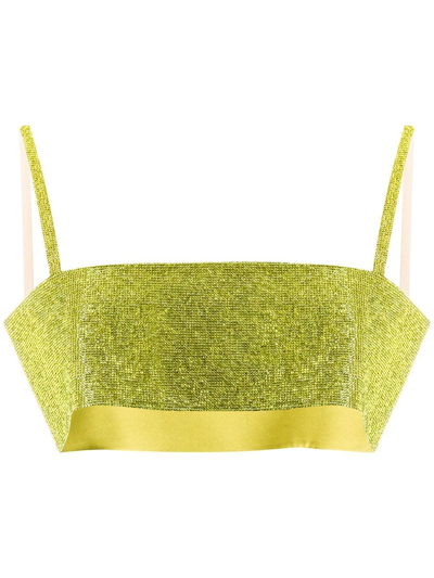 Shop Nué Charlotte Top Lime Green In Yellow