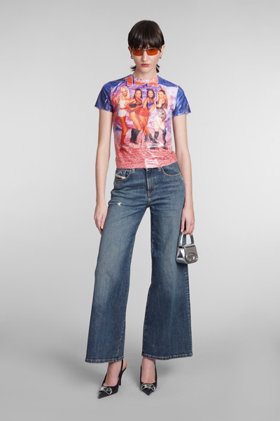 Shop Diesel T-shirt In Multicolor Polyester