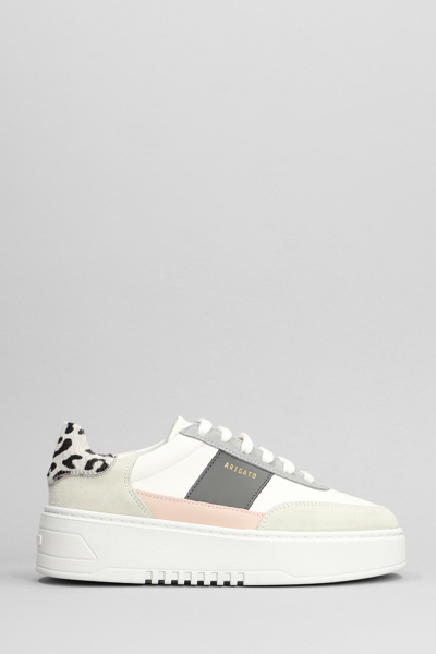Shop Axel Arigato Orbit Sneakers In White Suede And Leather