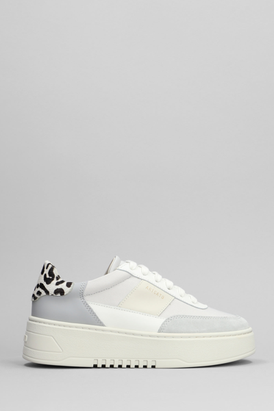 Shop Axel Arigato Orbit Sneakers In Grey Suede And Fabric
