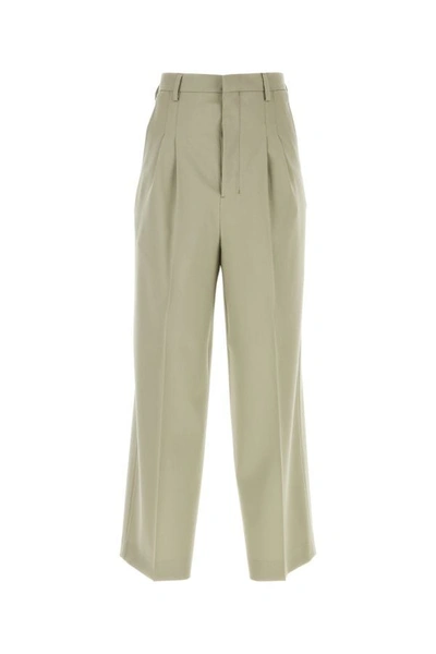 Shop Ami Alexandre Mattiussi Ami Man Sand Wool Wide-leg Pant In Brown