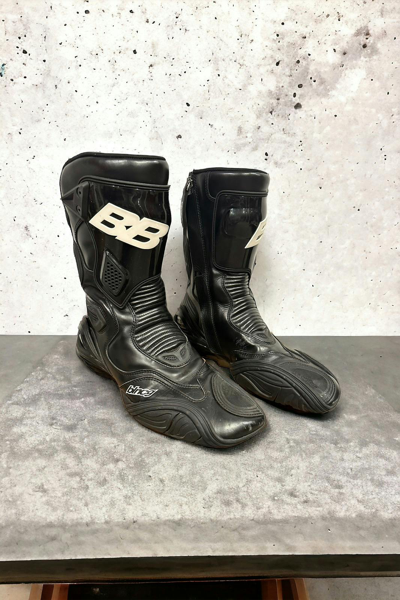 Pre-owned Balenciaga Tyrex Moto Boots In Black