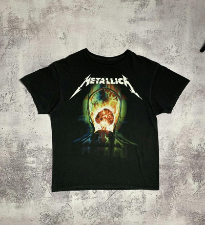 Pre-owned Band Tees X Metallica Crazy Double Sided Printed Metallica T-shirt In Black