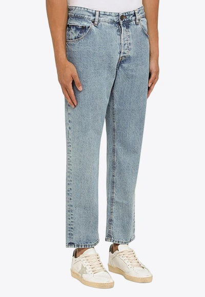 Shop Pt Torino Basic Cropped Jeans In Blue
