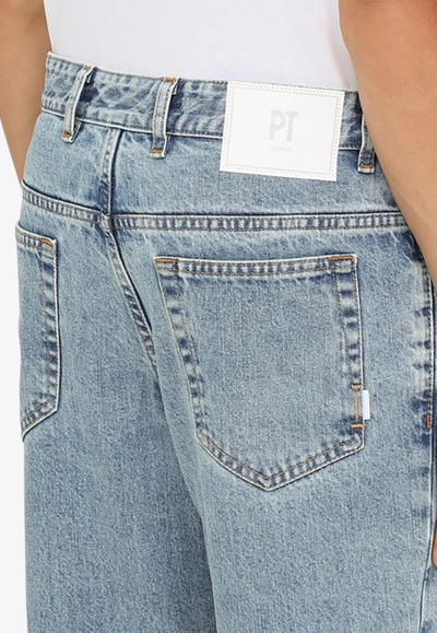 Shop Pt Torino Basic Cropped Jeans In Blue