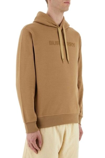Shop Burberry Man Biscuit Cotton Sweatshirt In Brown