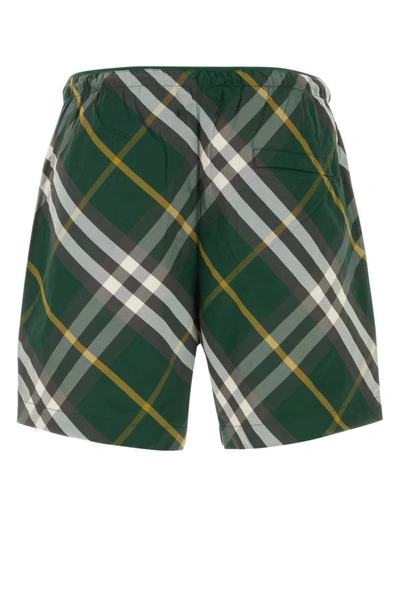 Shop Burberry Man Printed Nylon Swimming Shorts In Multicolor