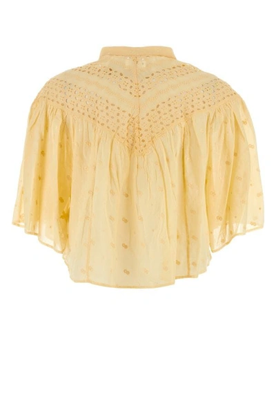 Shop Isabel Marant Étoile Isabel Marant Etoile Woman Yellow Cotton Safi Blouse