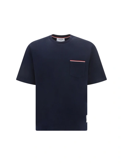 Shop Thom Browne Men T-shirt In Blue