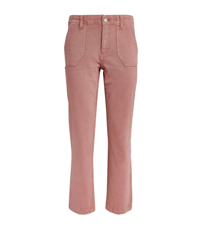 Shop Paige Mayslie Straight Jeans In Pink