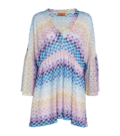 Shop Missoni Knitted Cover-up In Blue