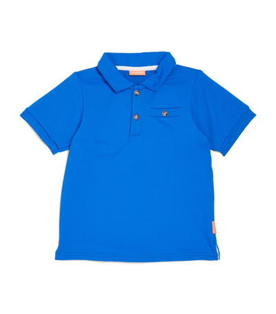 Shop Sunuva Polo Shirt Swim Top (1-14 Years) In Blue