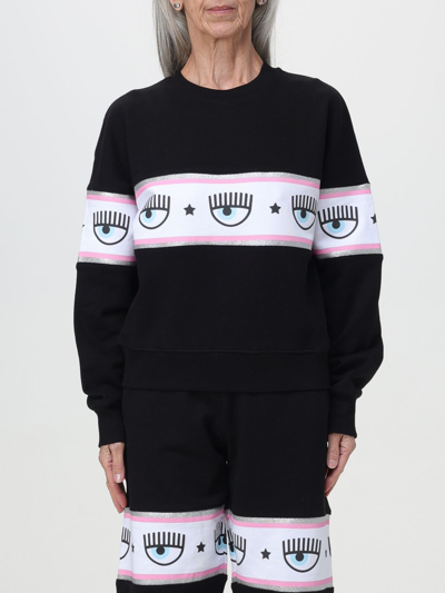 Shop Chiara Ferragni Sweatshirt  Woman Color Black